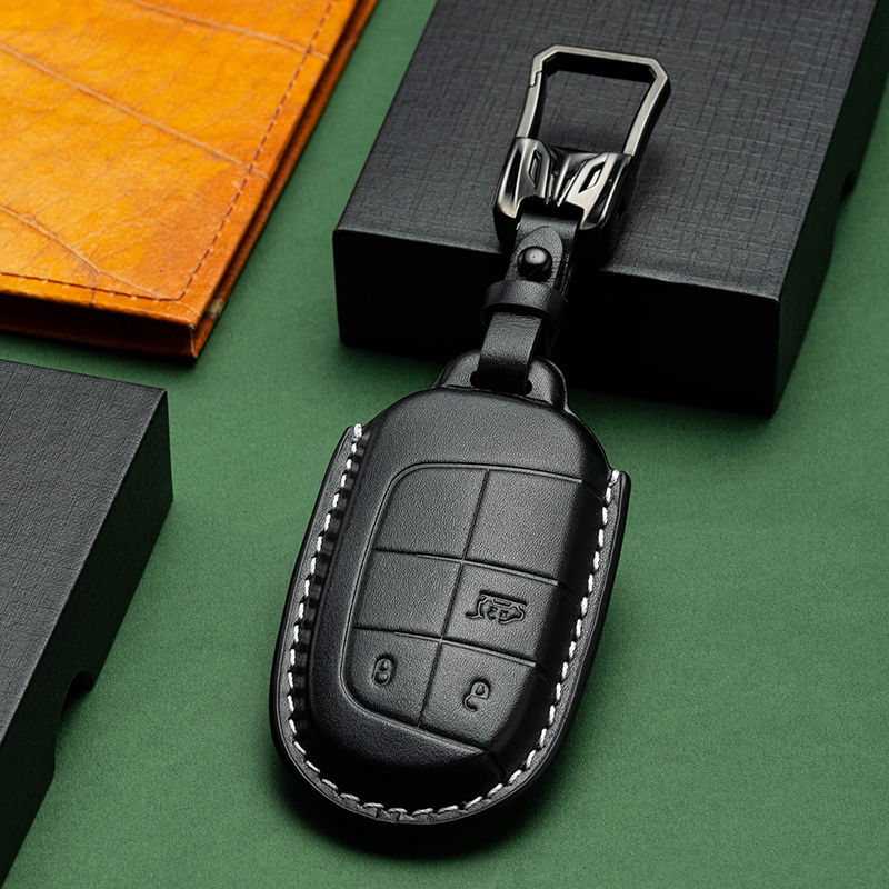 适用吉普Jeep车钥匙保护套自由光指南者大切诺基高端真皮钥匙扣包