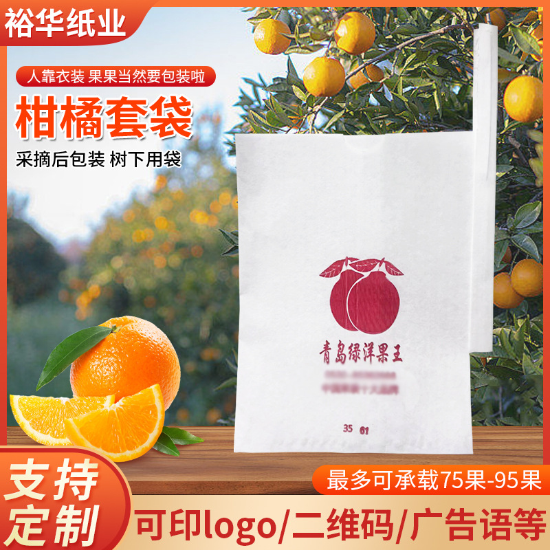 青岛厂家销售柑橘脐橙套袋防鸟虫育果袋  柑橘套袋批发可印logo