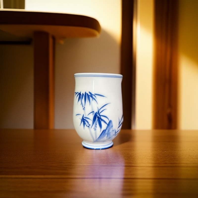 【墨舍好物】景德镇陶瓷  寿山石兰竹聚香杯（th761）