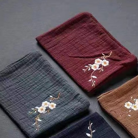 【墨舍好物】 禅意吸水中国风棉麻布艺古风高档女士茶巾混搭（cg345）