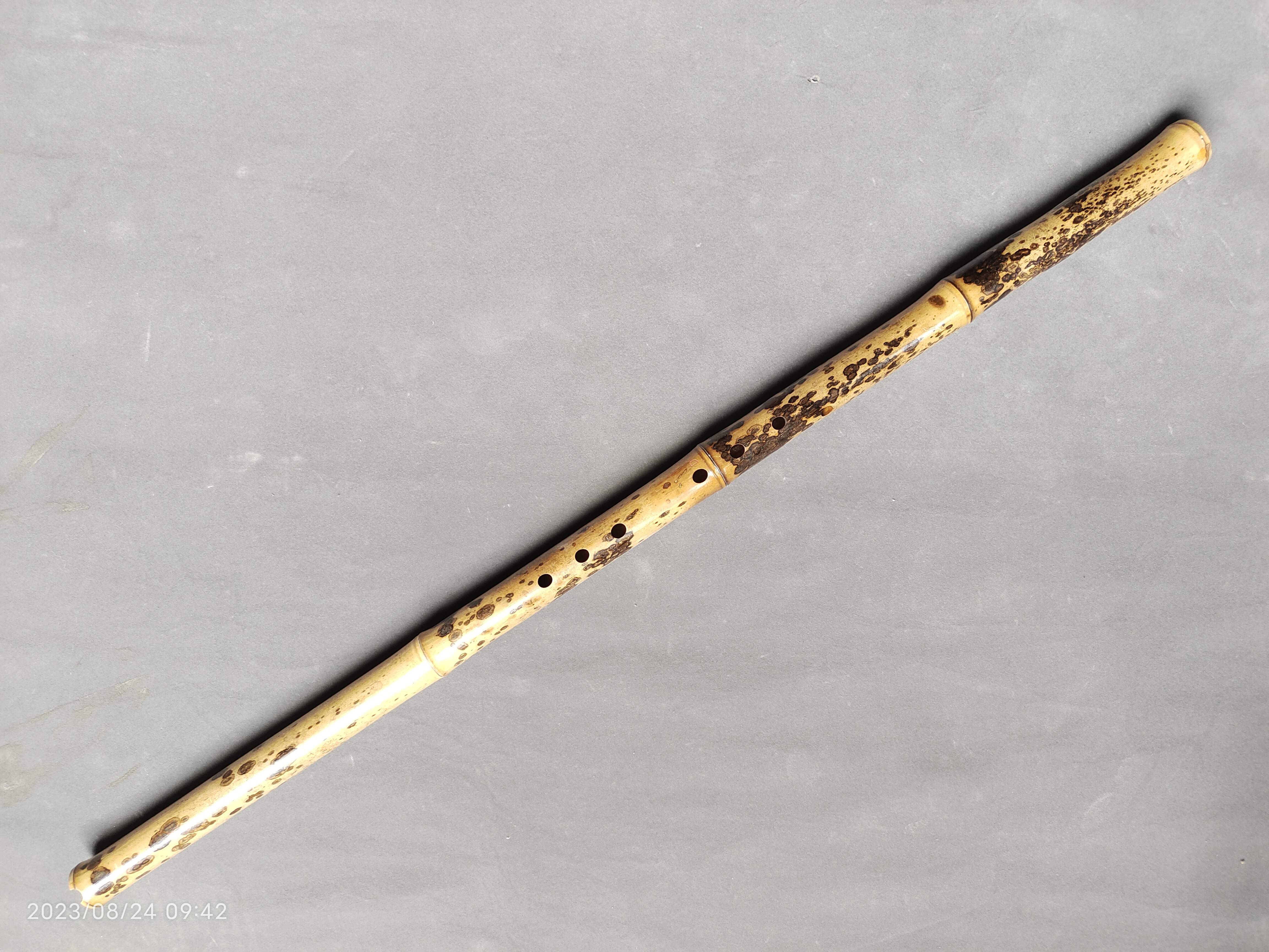 斑竹整节老料大师级演奏专用通口封口洞箫