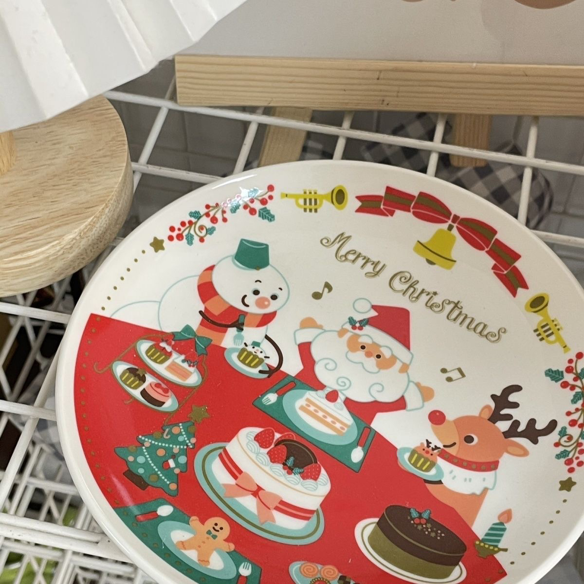 高温圣诞陶瓷圆盘手绘创意