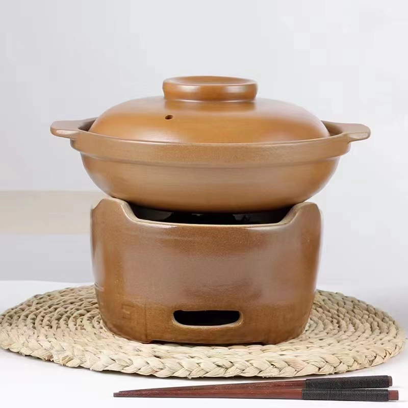 平定土砂锅内无釉土砂锅浅煲陶土砂锅明火燃气无釉天然煮粥健康