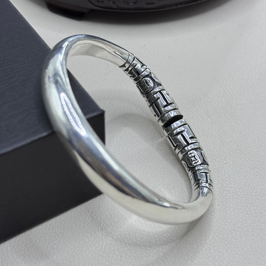 足银手镯 足银999（马蹄钱币手镯）双11新品