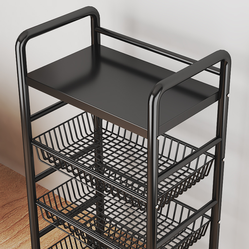 【小扬哥推荐】厨房置物架落地多层微波炉锅具家用货架子蔬菜篮小
