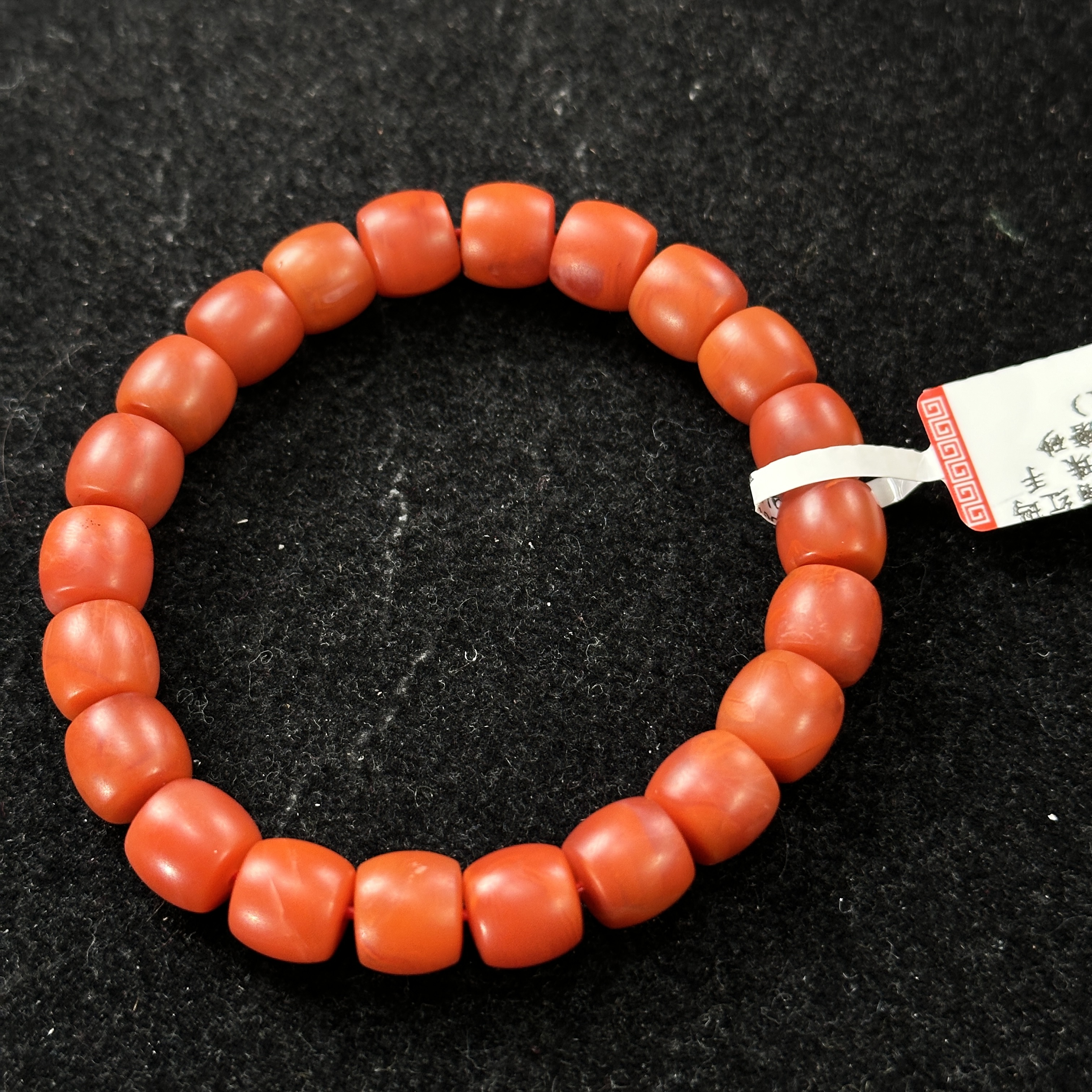 DZ7761  南红玛瑙 桶珠 手串 磨砂（大）-HD/文玩/收藏/已评级