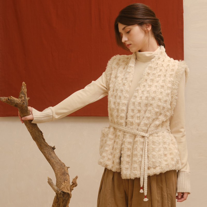 朵朵可可背心女士秋冬季新款珊瑚绒休闲保暖宽松单件马甲家居服