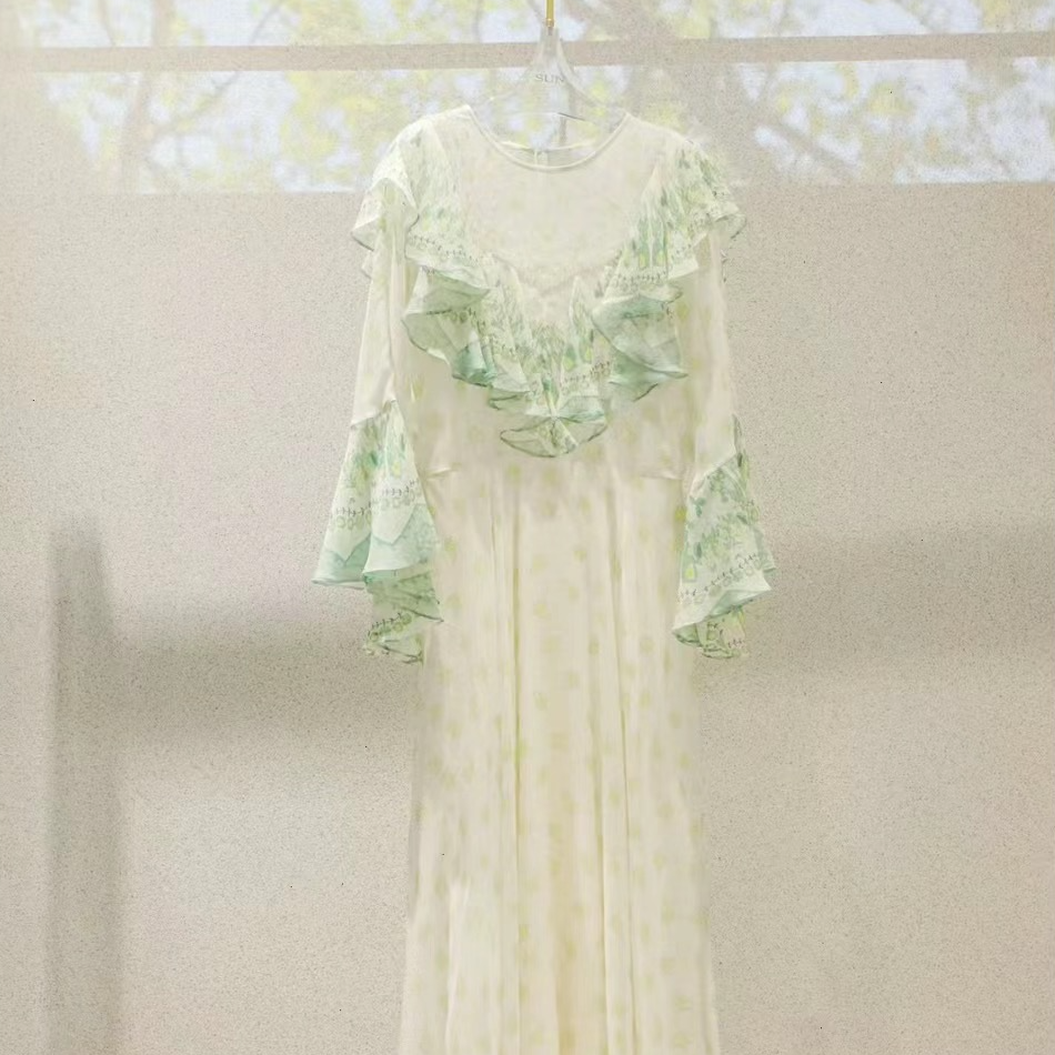 春夏大码气质碎花复古连衣裙