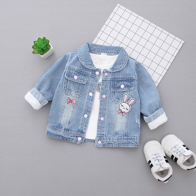 女童牛仔外套2023新款儿童女宝宝春款上衣婴儿春秋季洋气女宝春装