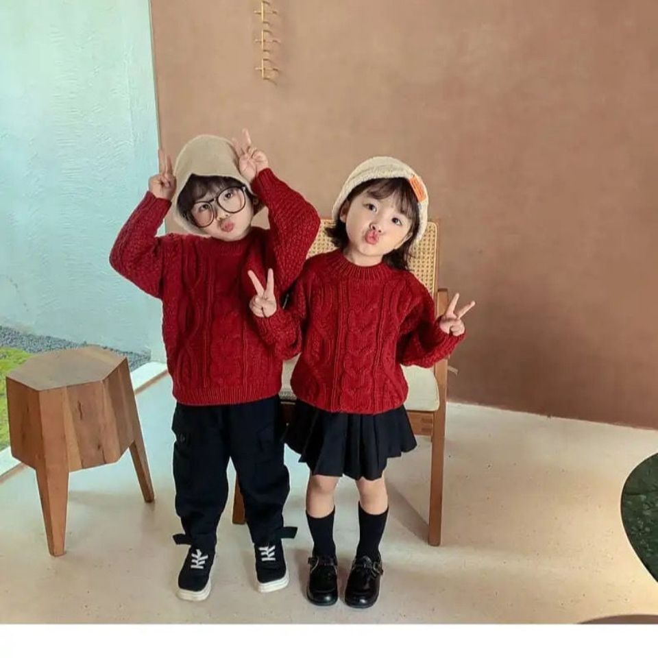 亲子装2021新款毛衣冬款男女童毛衣母女上衣潮