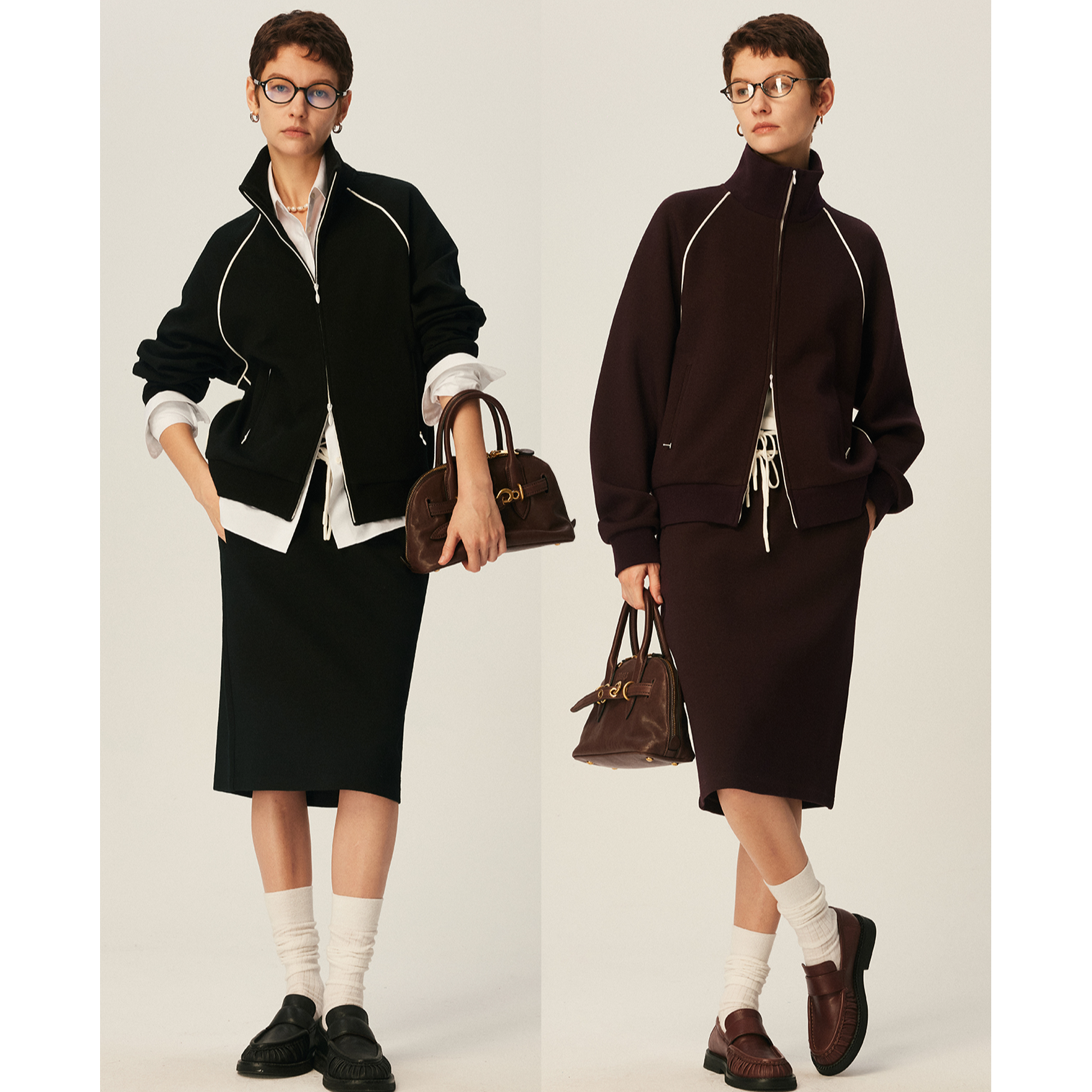 开间/外套澳洲空气层羊毛苣舒适弹力时髦M1U风撞色插肩袖运动卫衣