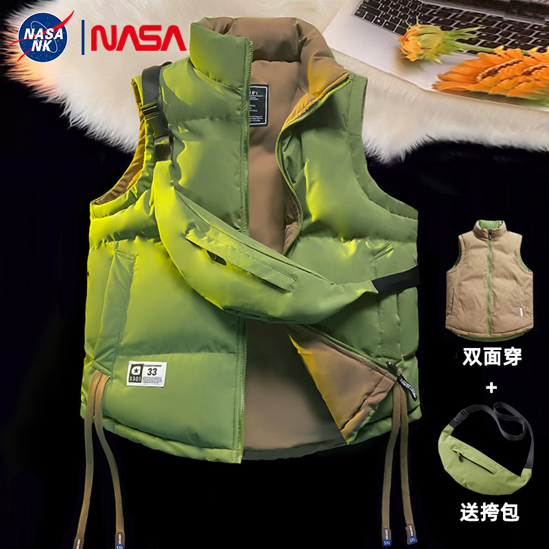 NASA联名马甲男士2023新款秋冬季潮牌秋冬款男外搭痞帅保暖背心PK