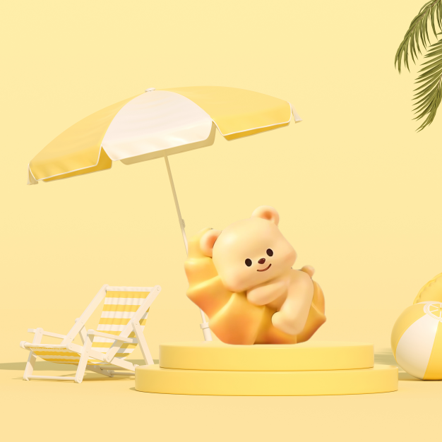 【拆盒】黄油小熊直播间正版潮玩手板公仔概率桌面摆件