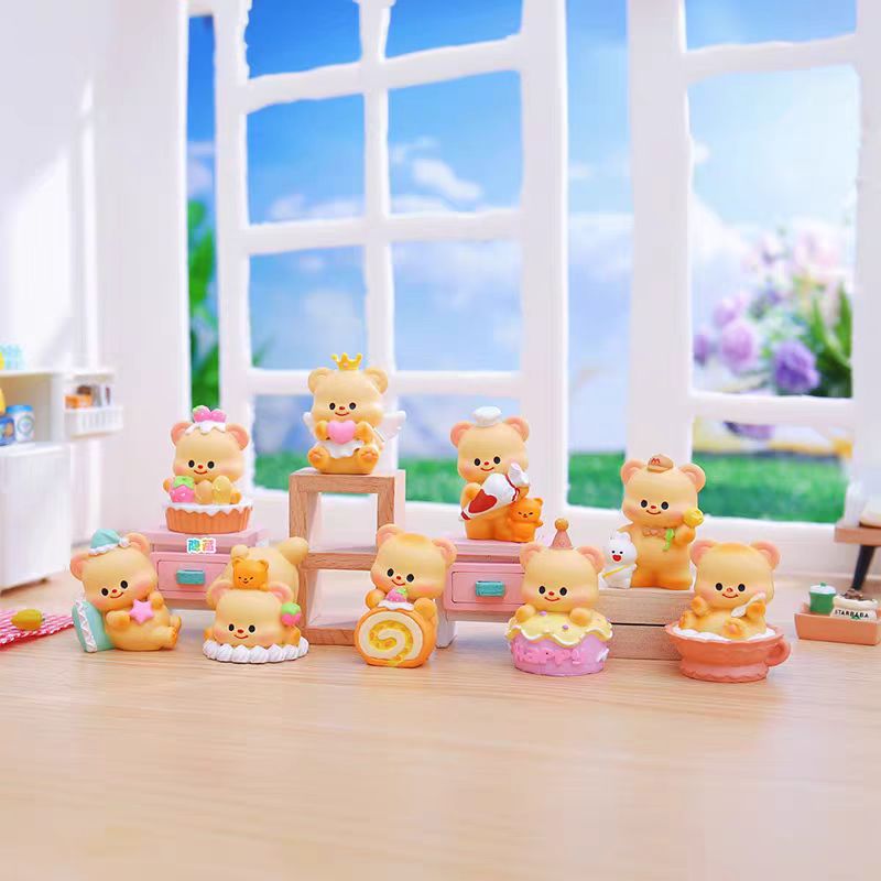 游乐场的黄油熊熊盲盒潮玩手办礼物潮玩摆件