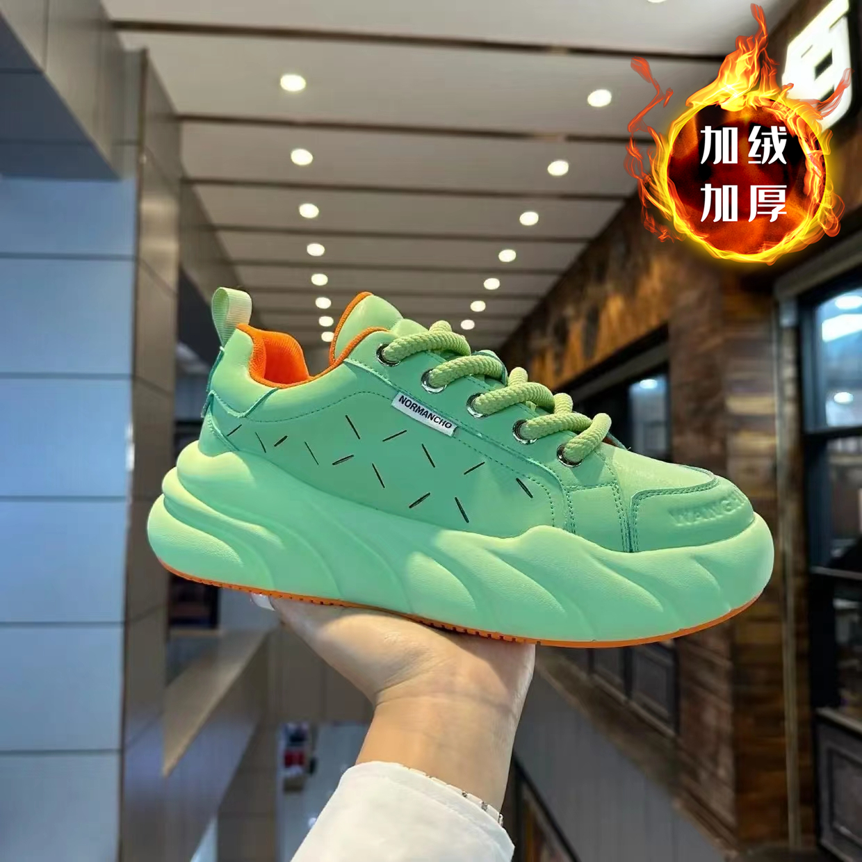 回力潮品冬季男鞋2024新款潮流百搭加绒保暖棉鞋青少年增高厚底潮