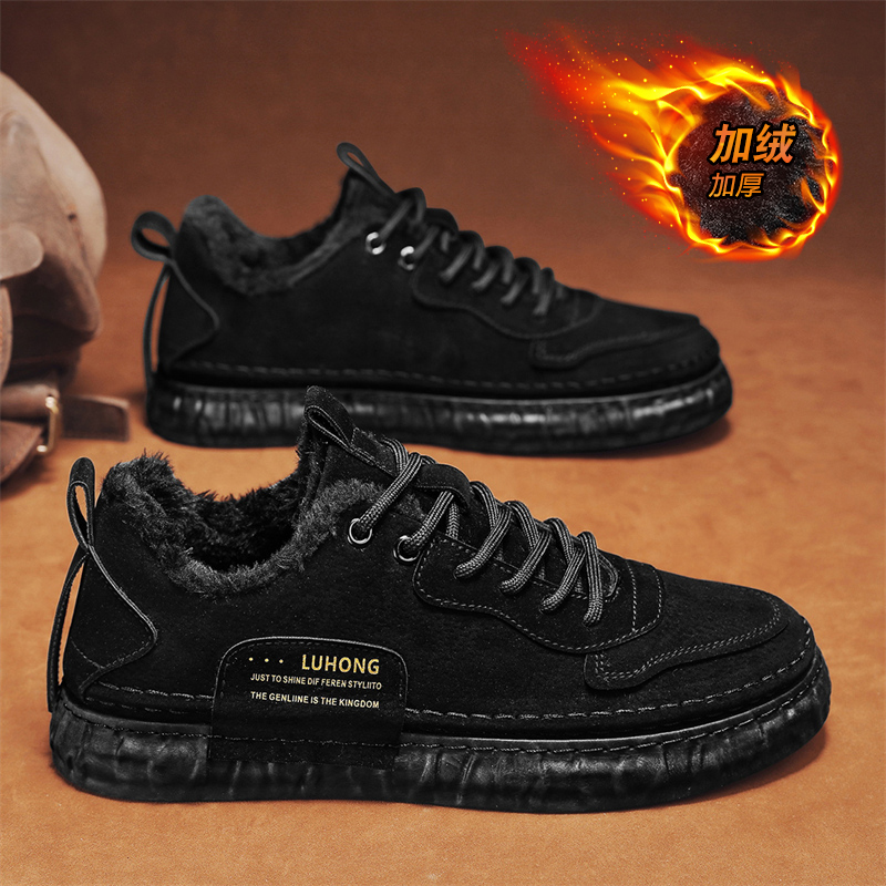 回力潮品男鞋2024新款冬季加绒加厚保暖棉鞋男士板鞋防水防滑运动