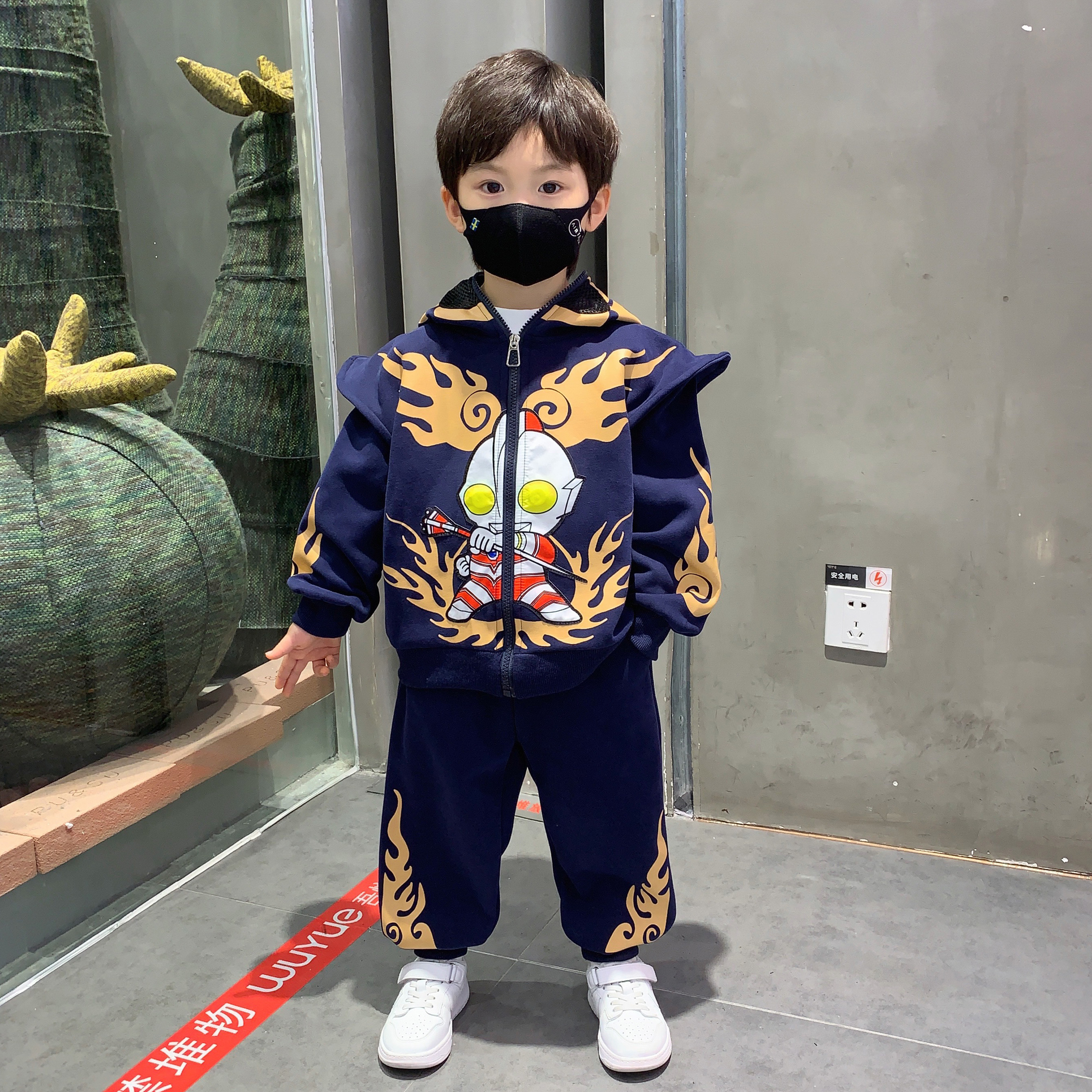奥特曼衣服男童秋装套装外套2025新款洋气时髦儿童春秋款宝宝男孩