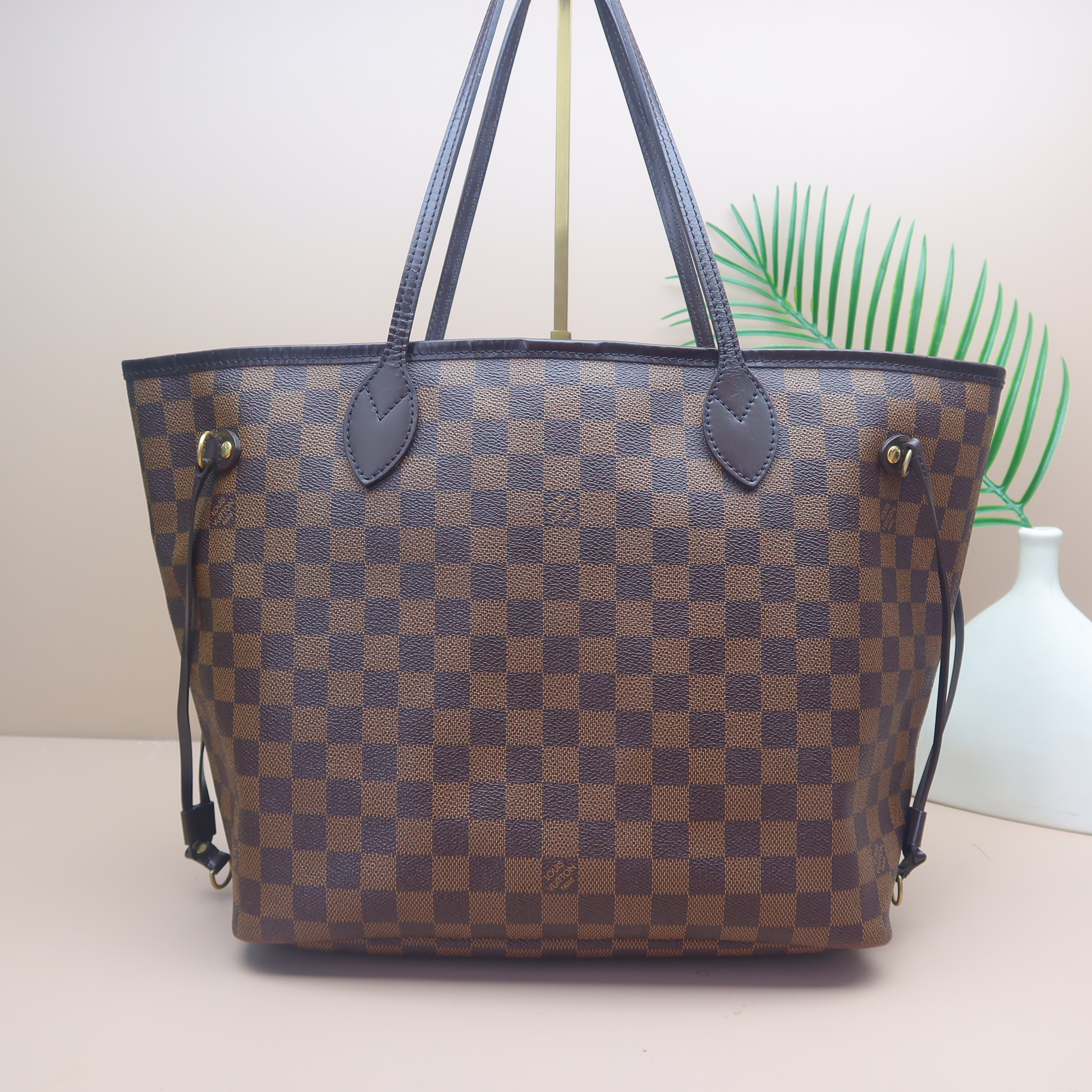 95新 物兮 LV 路易威登 棕棋盘NF中号单肩包 40311230005231
