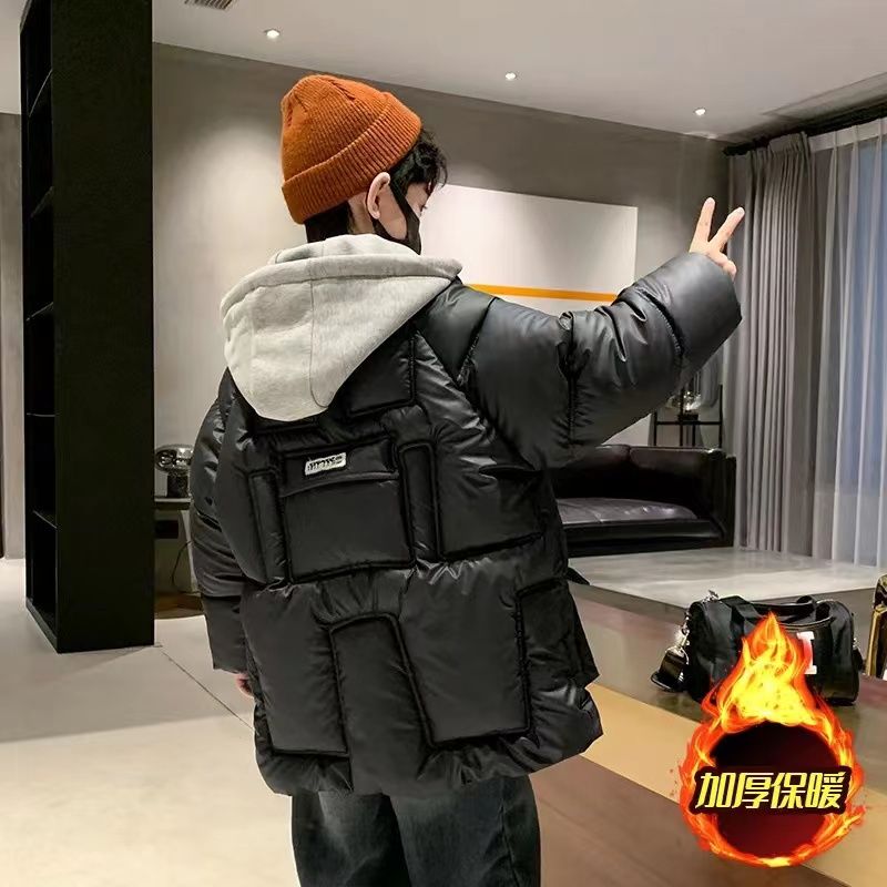 童装男童冬装棉服外套2023新款中大童儿童男孩中长款棉衣棉袄