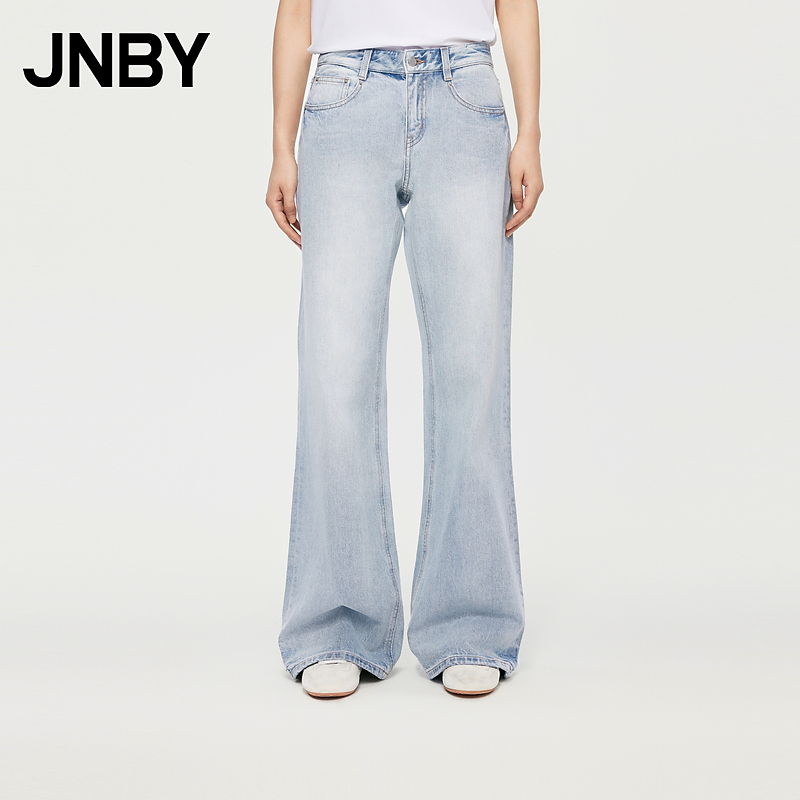 JNBY/江南布衣春秋牛仔长裤棉质喇叭裤长裤复古通勤休闲5O7E11920
