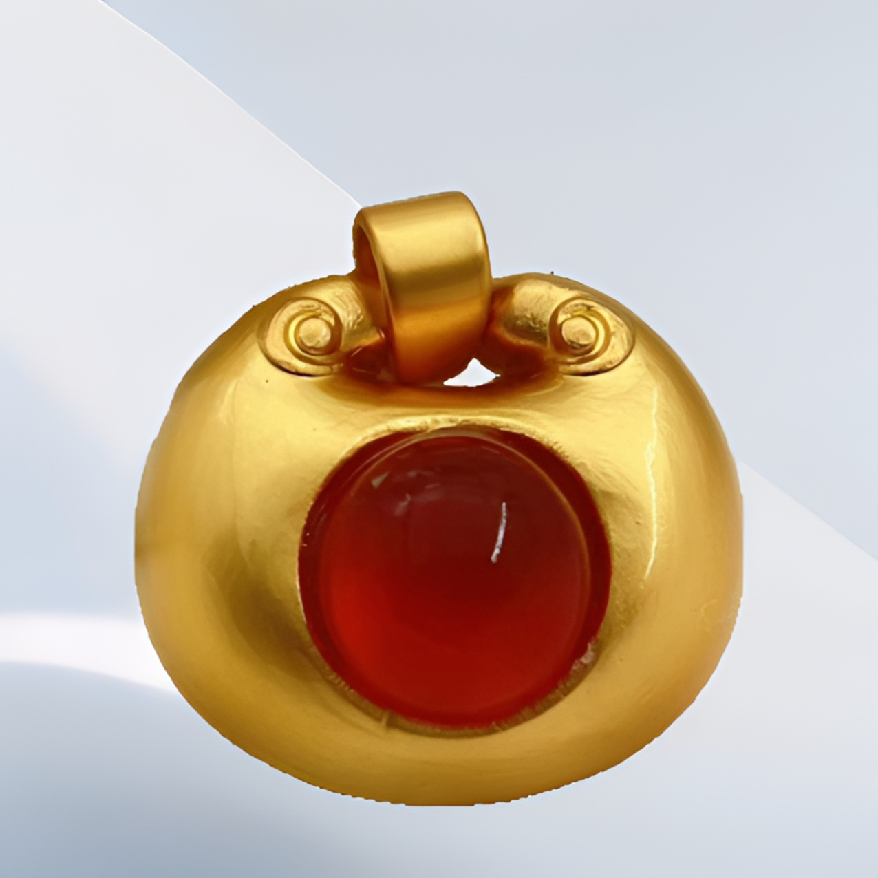 【盛总】【附证书+精美礼盒】 玉髓苹果锁形胖福吊坠百搭气质JSA34396