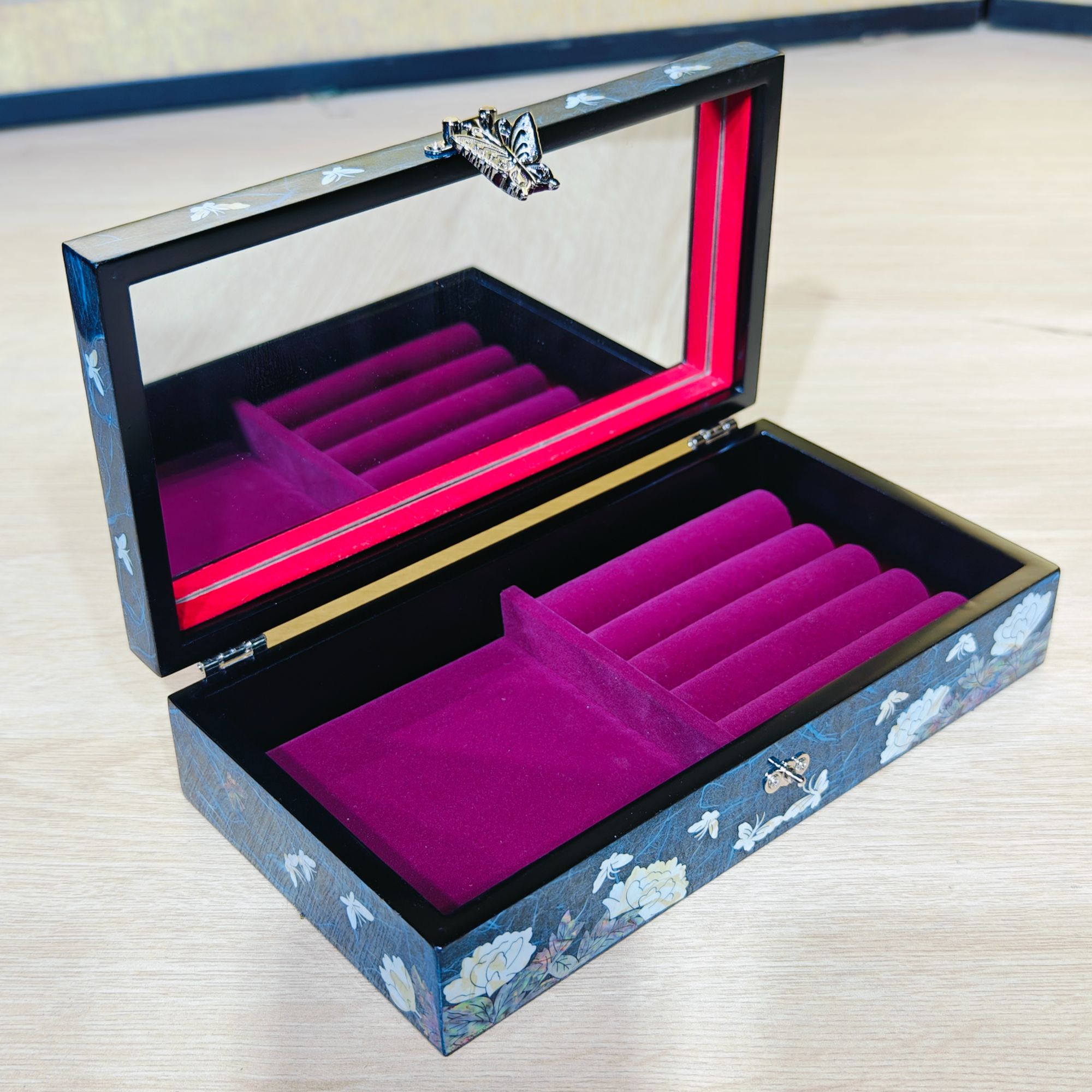 首饰展示架 32283精致奢华多格木质古风首饰收纳