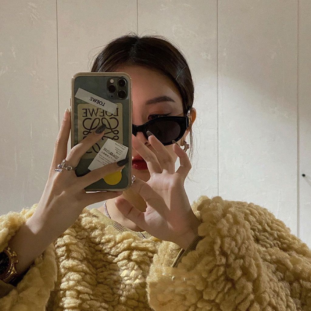 欧美个性2023新款复古方圆脸猫眼墨镜街拍潮辣妹太阳眼镜女款男款
