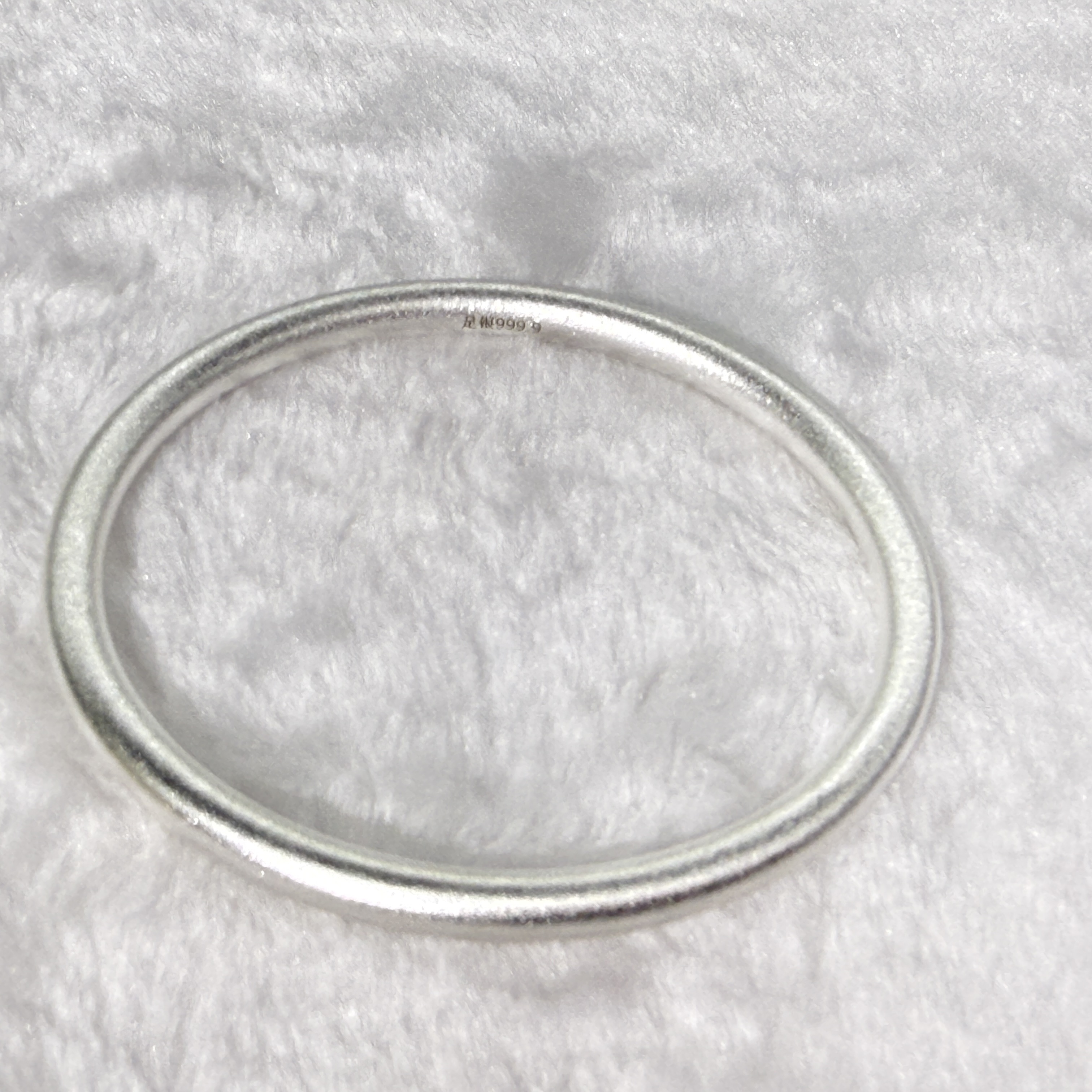 足银手镯   35号古法传承磨砂闭口 实心足银手镯