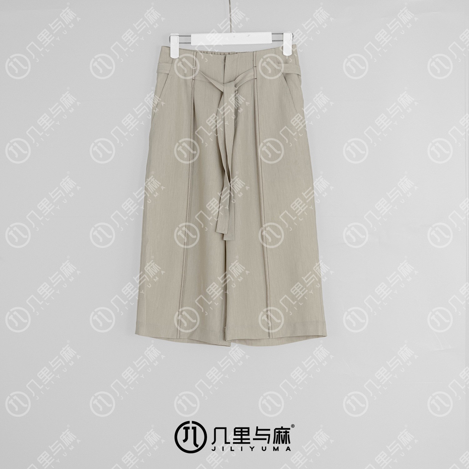 （几里与麻）风仄-文艺设计感宽松清凉休闲裤 裤长74 1052693