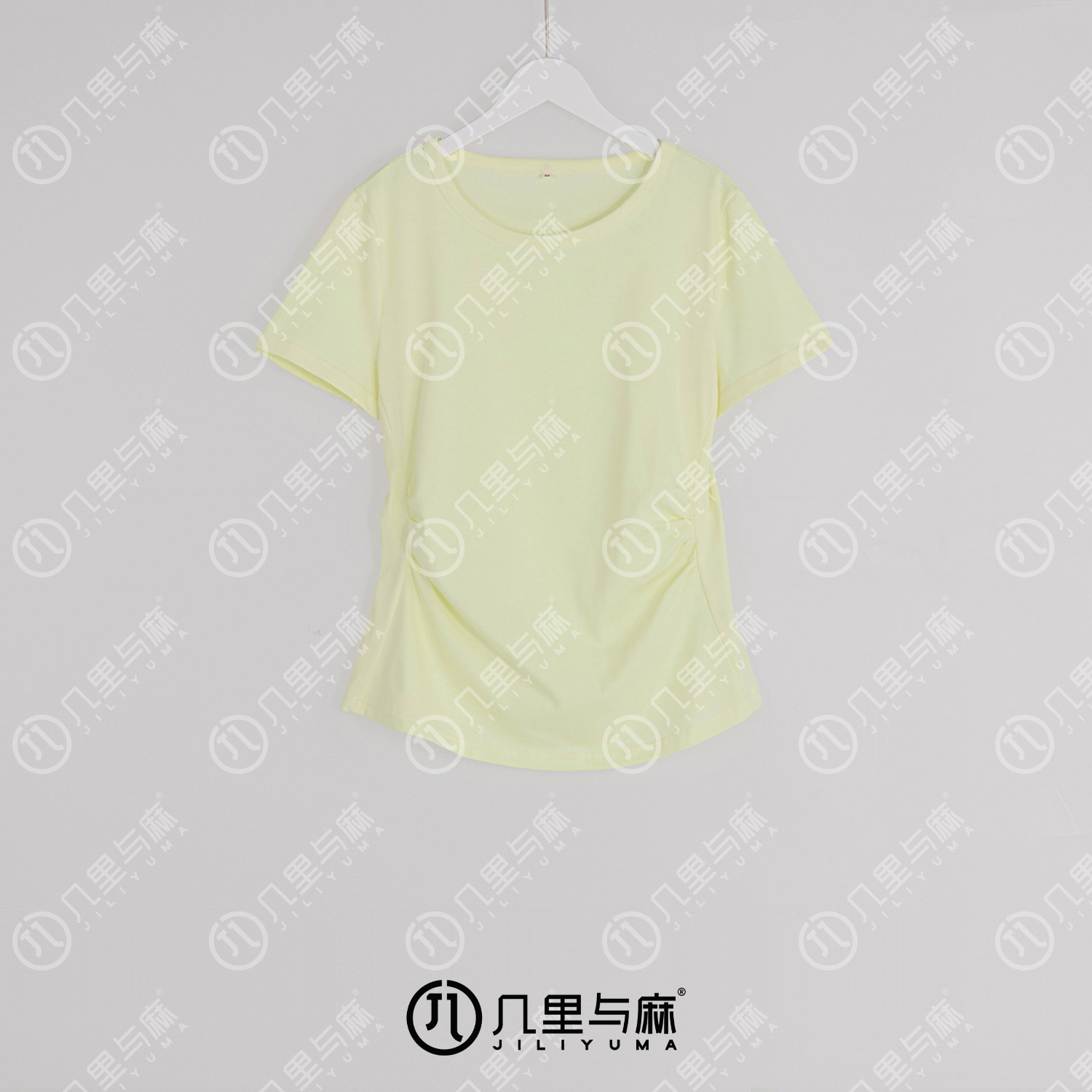 （几里与麻）几何-时尚纯色休闲夏季洋气T恤 长59 胸围96 1081181