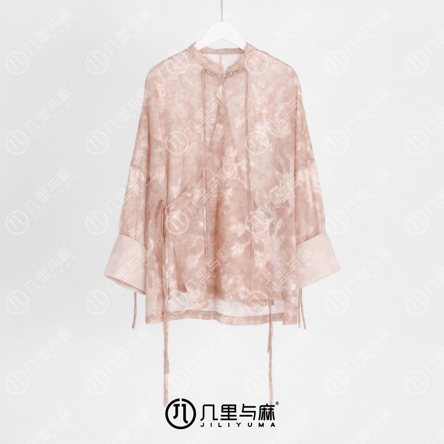 （几里与麻）繁花-透气国风清凉简约衬衫 衣长72 胸围108 1022641