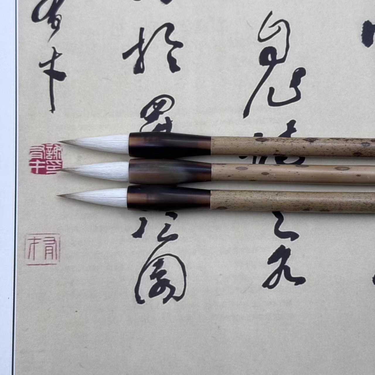 湖州善琏湖笔梅鹿竹【兼毫毛笔初学】书法老师福利款