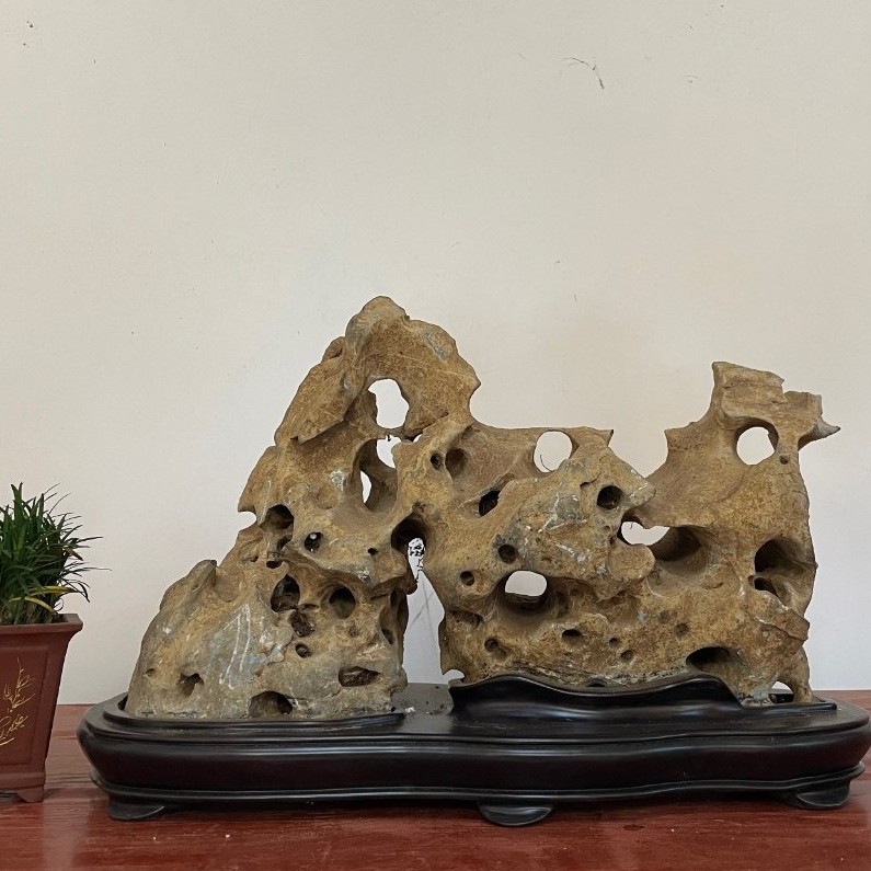 广西南太湖石摆件墨石摆件盆景石摆件客厅摆件