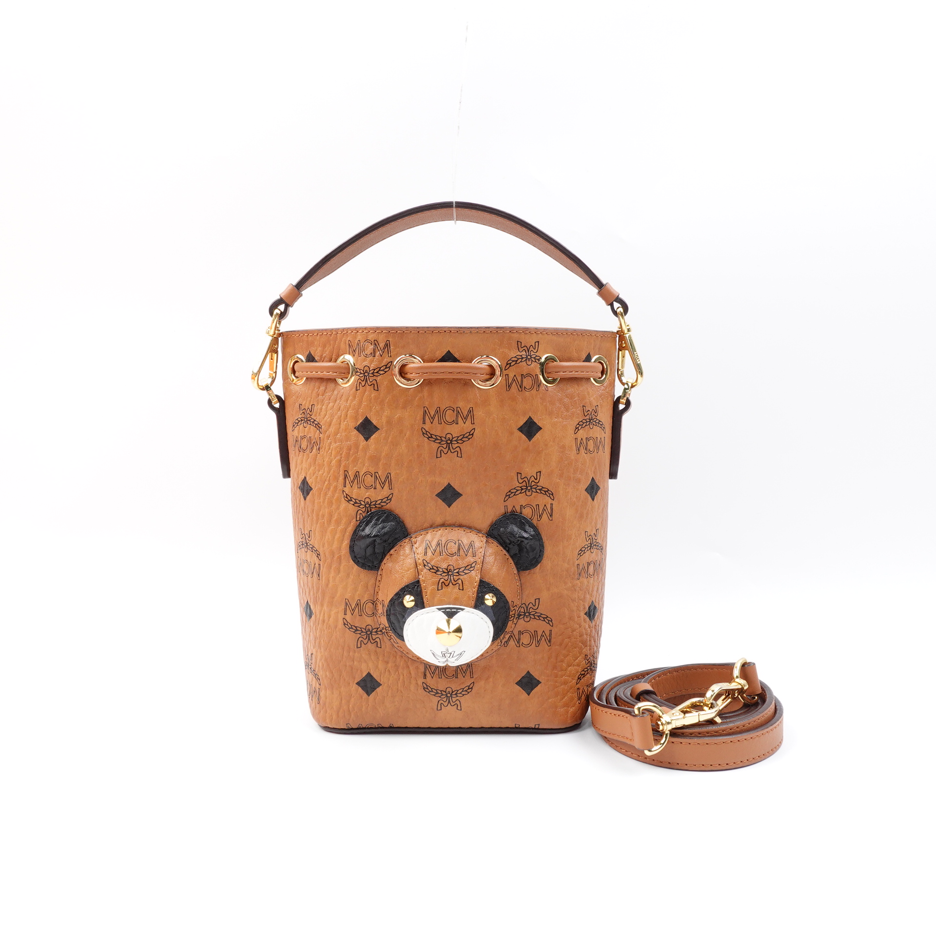 95新 MCM 动物园系列熊猫水桶包/T_ZY0000370845