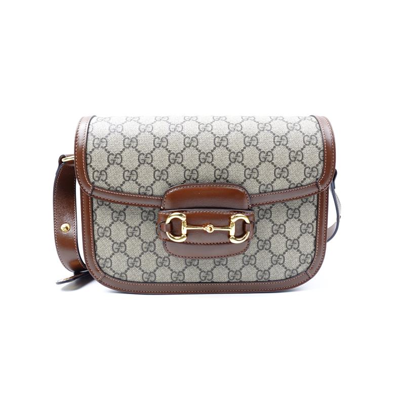 99新 GUCCI/古驰 古驰 1955老花拼棕单肩包T_ZY0000370123