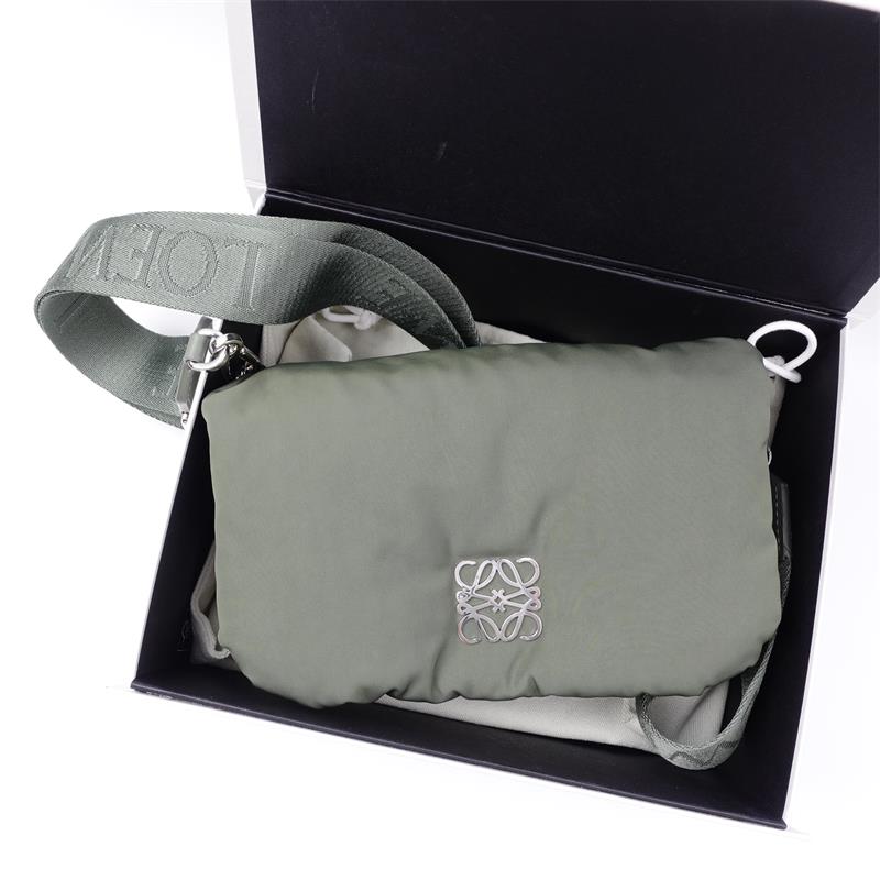 95新 LOEWE/罗意威 GOYA牛油果绿蓬蓬单肩包/H_ZY0000368061