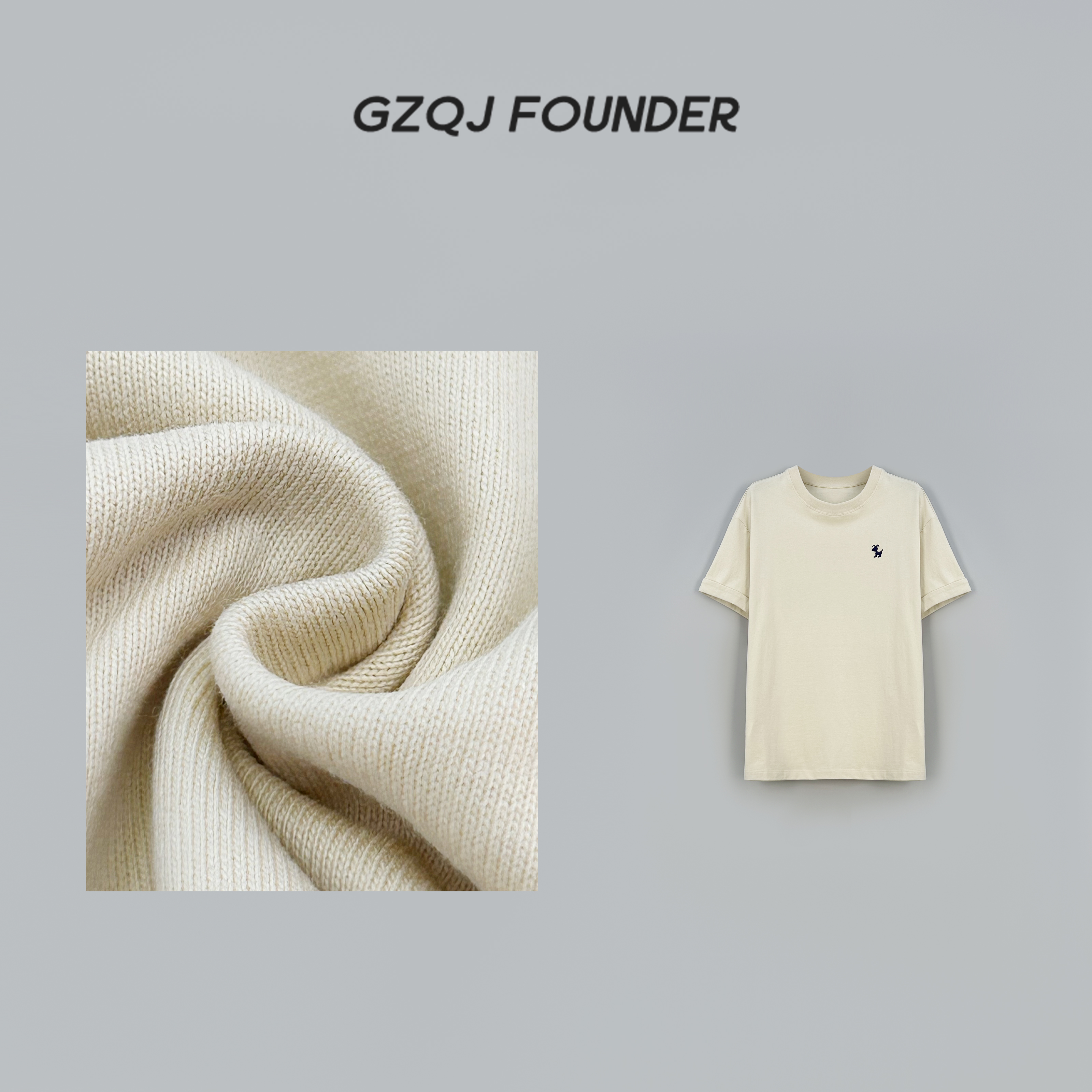 GZQJ【泡沫之夏】夏季新款宽松显瘦小狗刺绣短袖T恤女34329