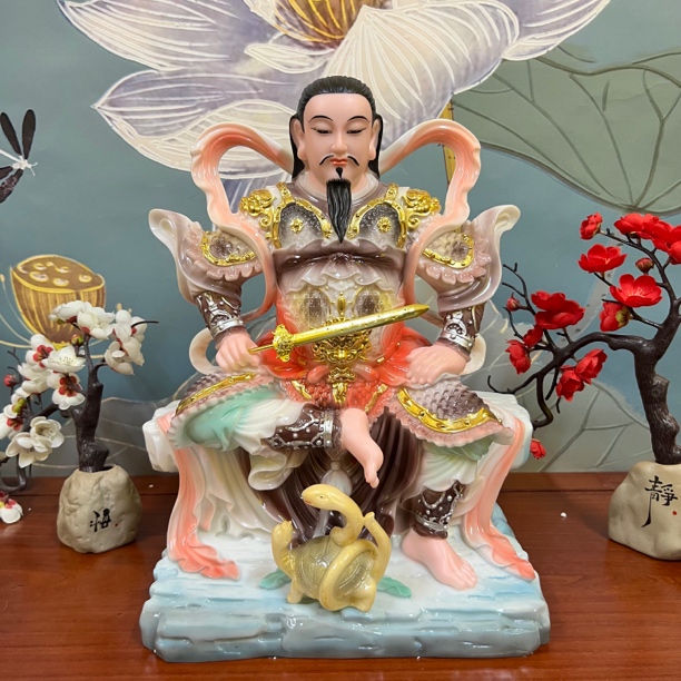 玄天上帝像大帝真武大帝武当山家用祖师爷玄武树脂汉白玉摆件