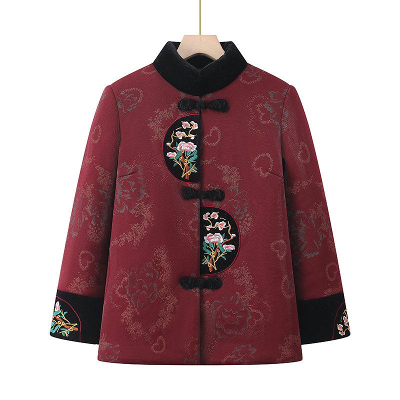 中老年妈妈装中式复古民族风老太太秋冬冬装加绒加厚保暖棉衣棉服