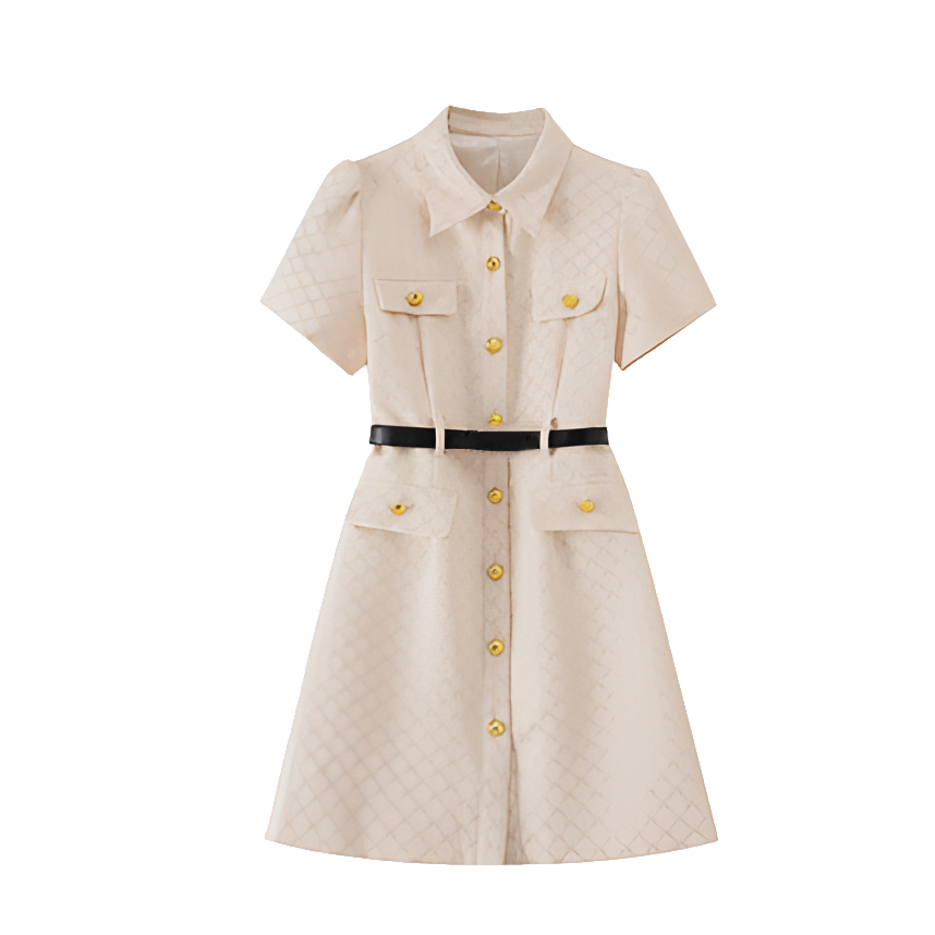 BAOFAHU2024年夏季新款2538时尚气质轻奢优雅百搭修身女装连衣裙