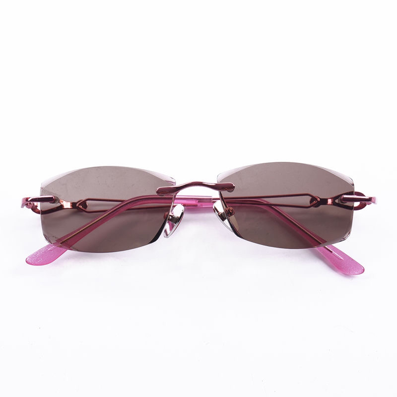 茶色石头眼镜女款超轻高清时尚防紫外线护眼无框防辐射