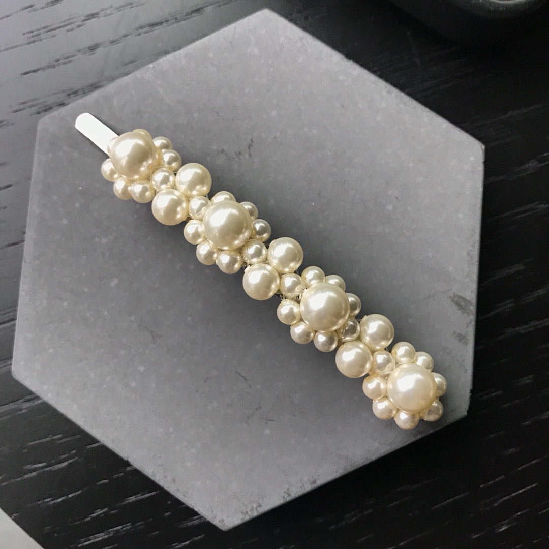 手工编织花朵发夹侧边夹刘海碎发一字夹甜美