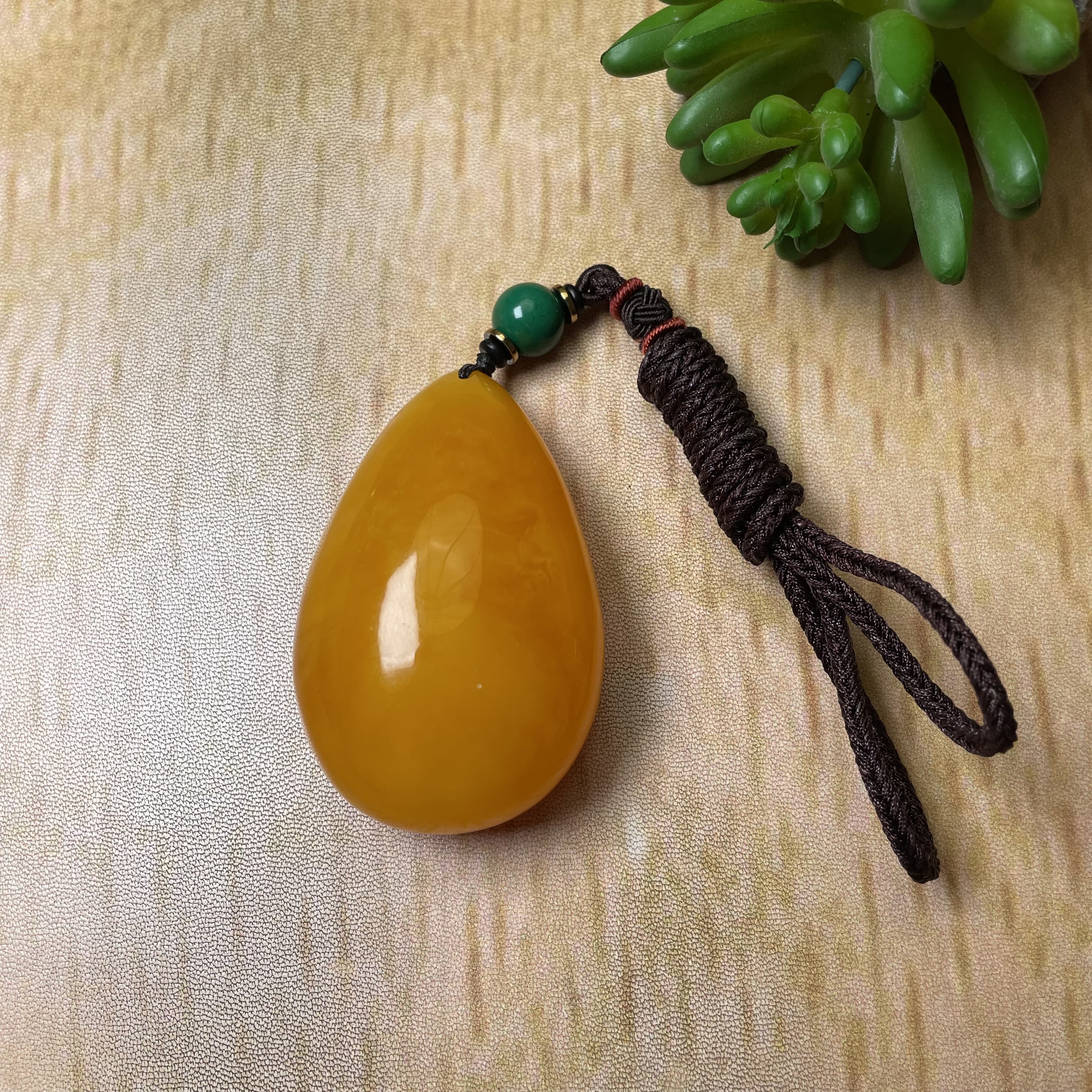 【红花纹】64*40*26mm精工水滴优质的时尚吊坠