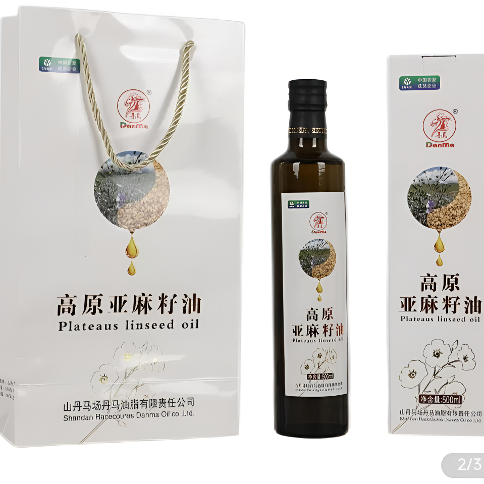 丹马一级压榨高原亚麻籽油500ml
