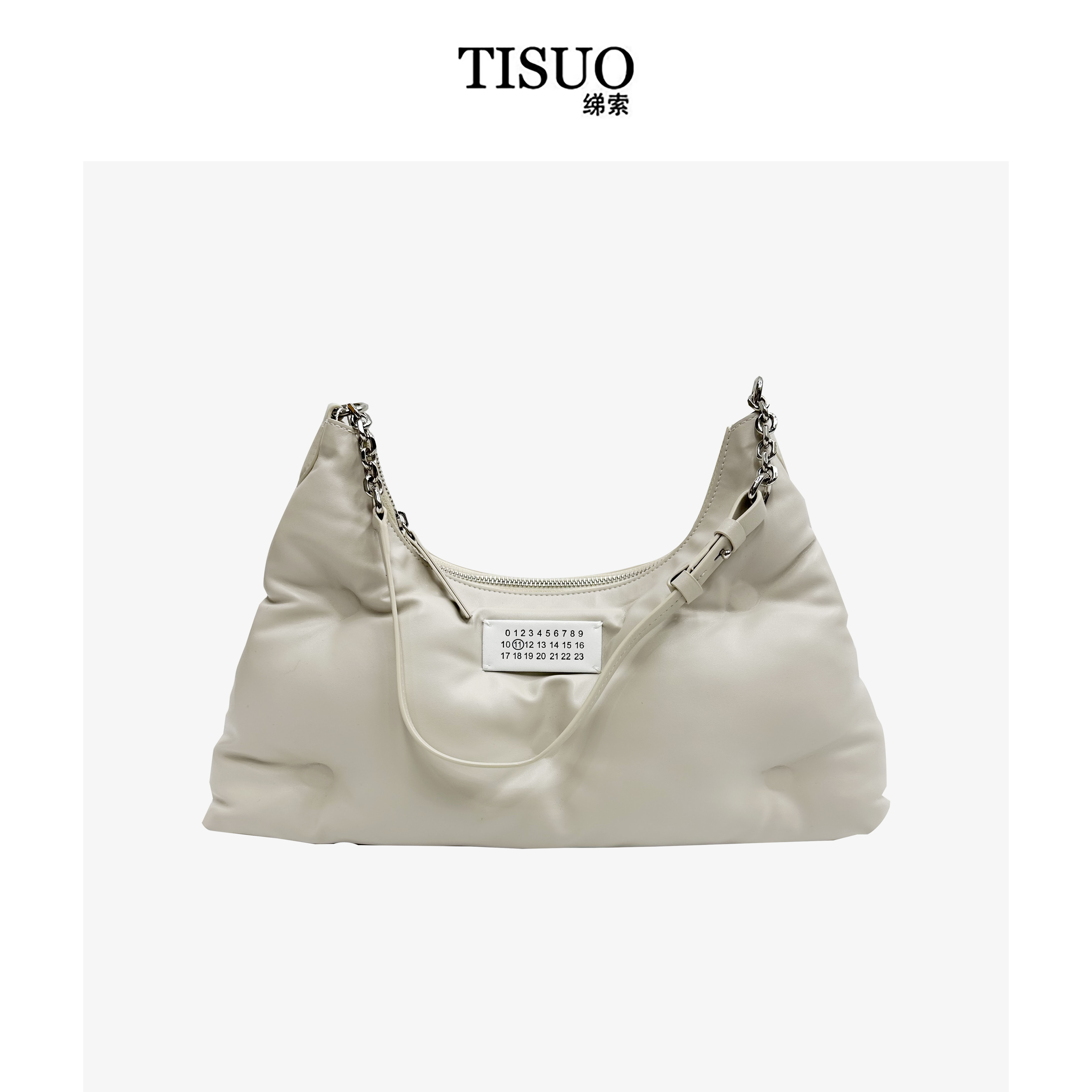 TISUO/绨索 软绵云朵牛皮腋下包 TS587904