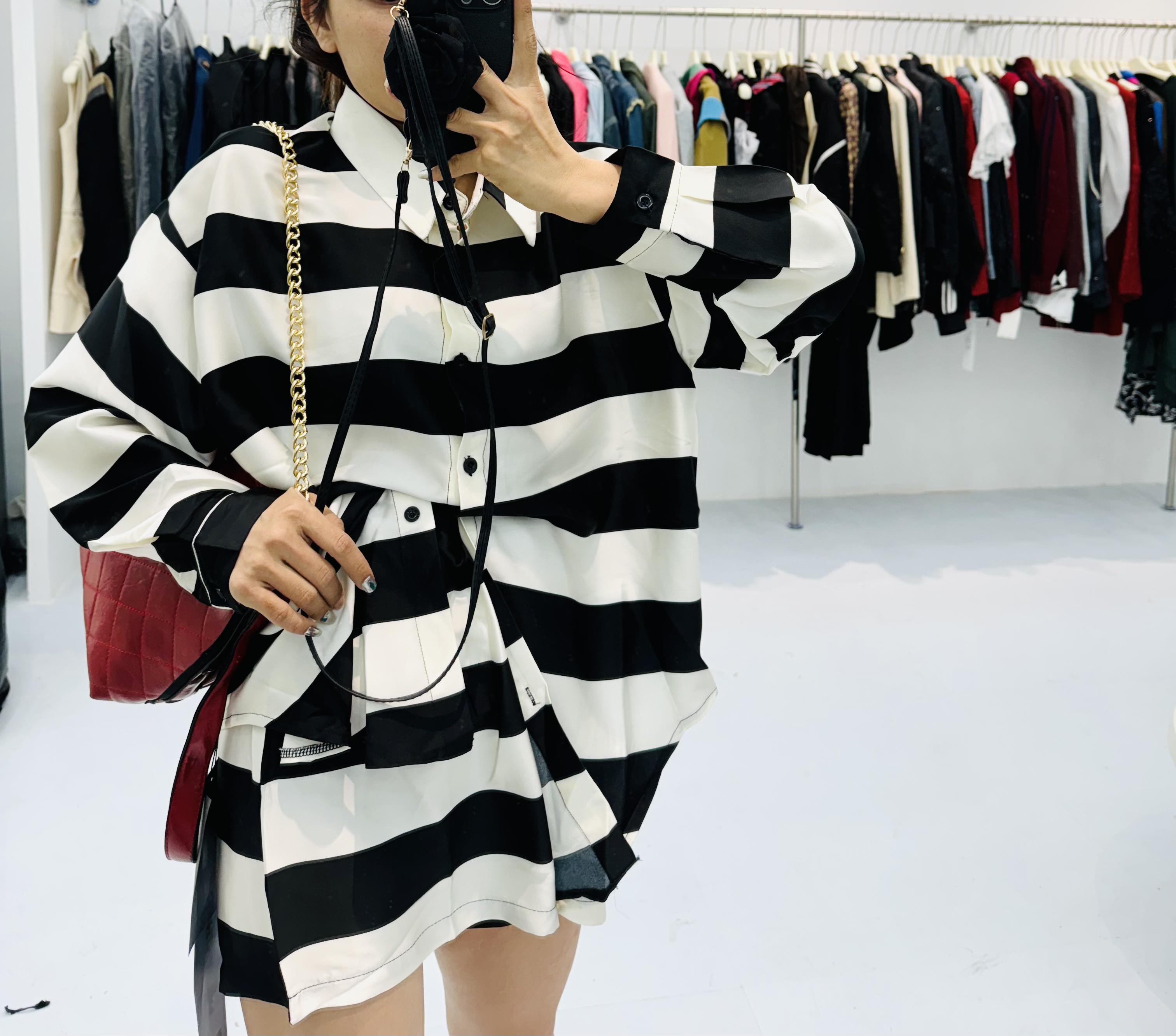 衬衫套装不是图片款按照编号拍条纹