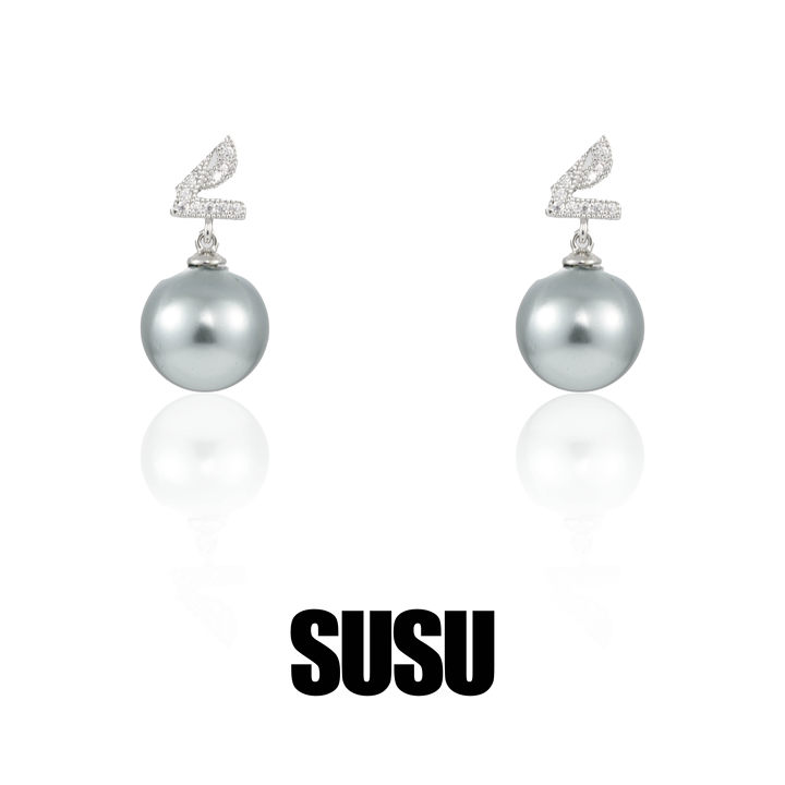 铜合金仿珍珠耳饰 百搭轻奢简约小众个性耳环F290