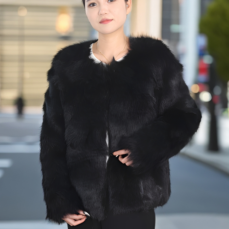 托斯卡纳羊皮毛一体女士福利大衣外套新款【衣服以直播间为准】秋冬