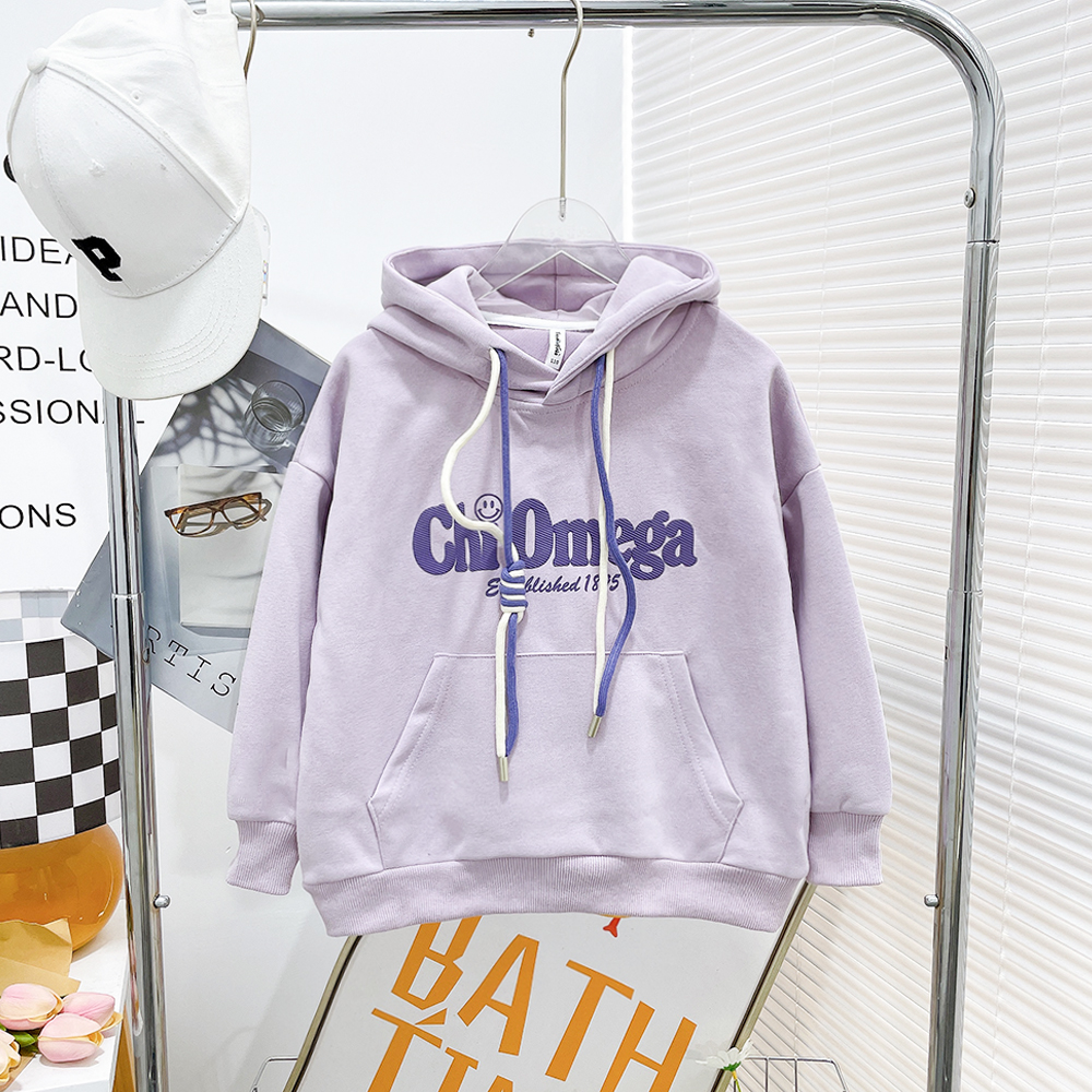 春季新款女童卫衣儿童春装女大童洋气百搭宽松上衣zb3576简约童品