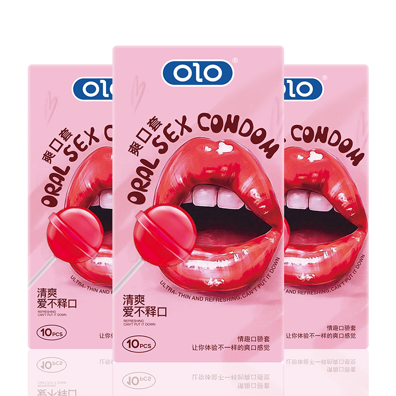 OLO口骄爽口套安全套超薄润滑byt套套男用天然胶乳橡胶避孕套